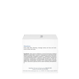 Neutrogena jar on bathroom shelf at night depicting nightly routine benefit