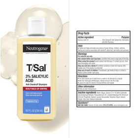 Neutrogena T/Sal on bathroom shelf in lifestyle scene suggesting daily use