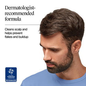 Neutrogena T/Sal shampoo texture being poured for exfoliating clarity