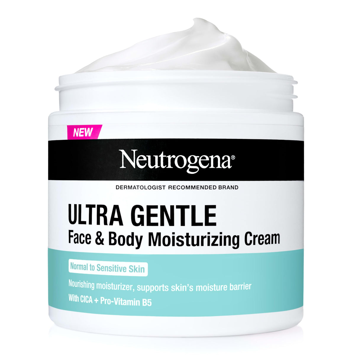 Neutrogena front packaging showing 11 oz cream for gentle hydration