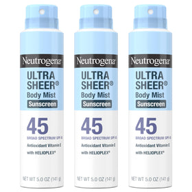 Neutrogena front packaging showing SPF 45 and travel-ready benefit