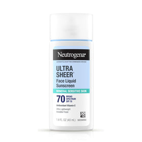 Neutrogena front tube showing SPF 70 and compact travel size benefit