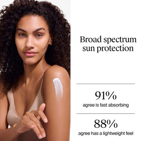 Neutrogena face close-up with matte finish showing shine-free protection