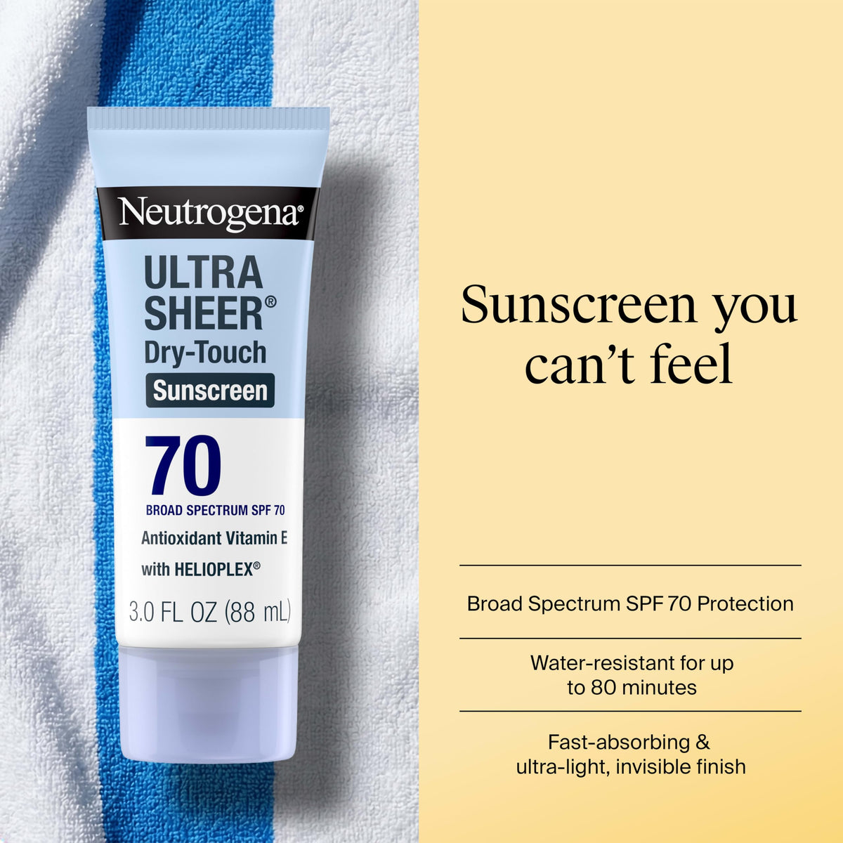 Neutrogena back label close-up showing directions and product details