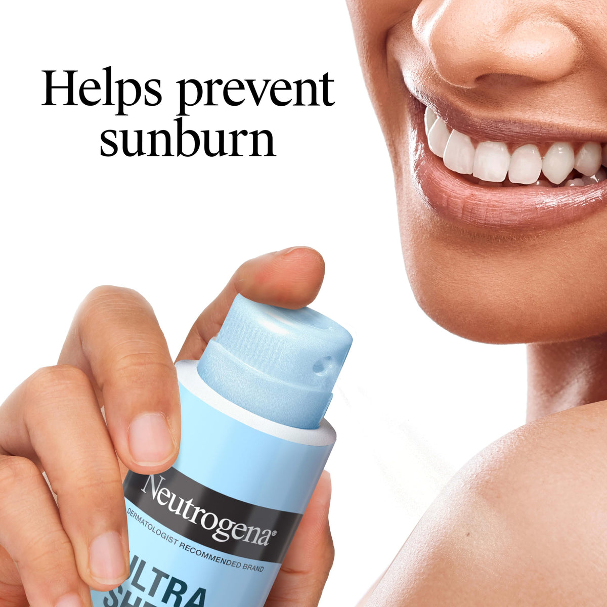 Neutrogena mist texture in hand showing lightweight fast-absorbing feel