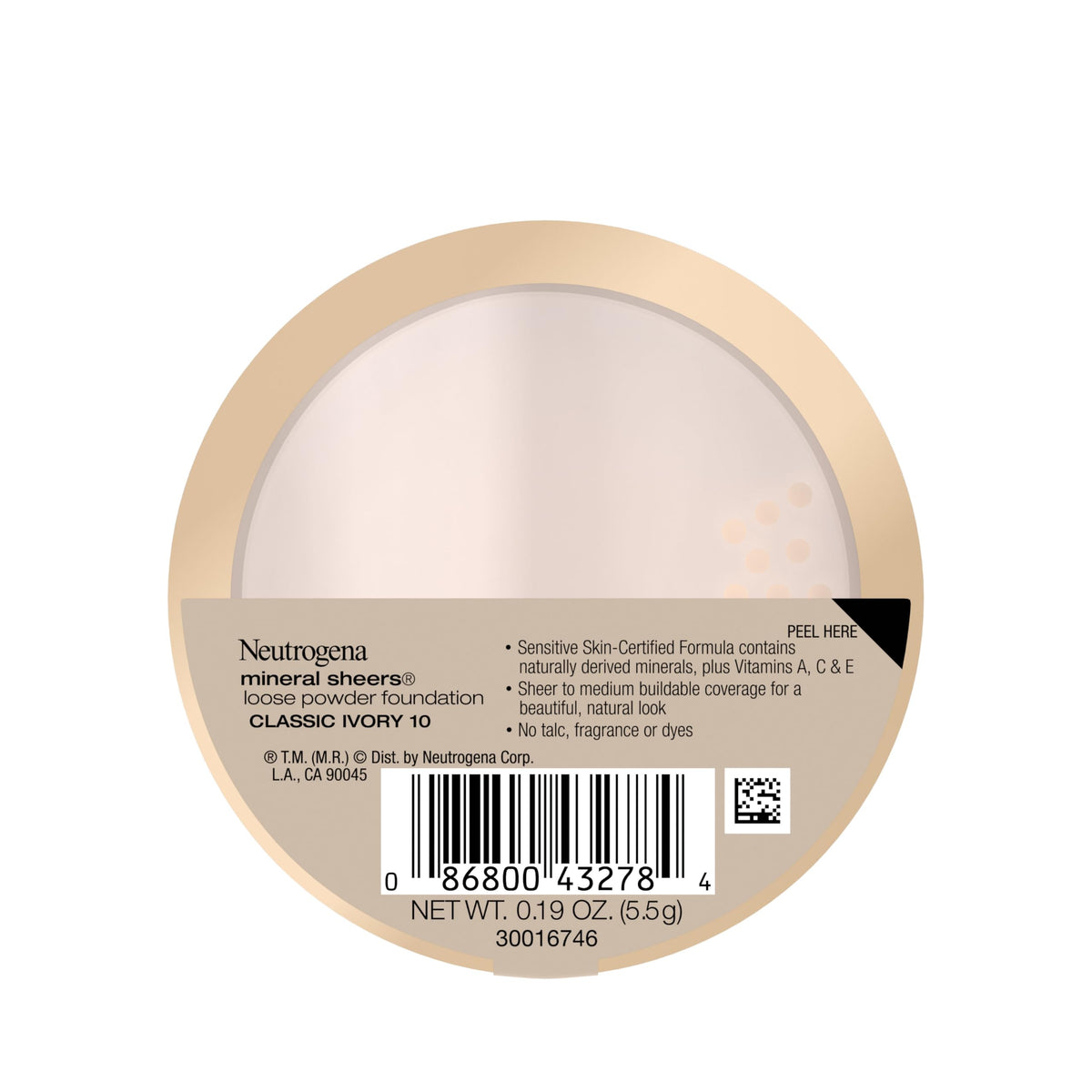 Neutrogena powder on bathroom vanity ready for daily routine and quick touch-ups
