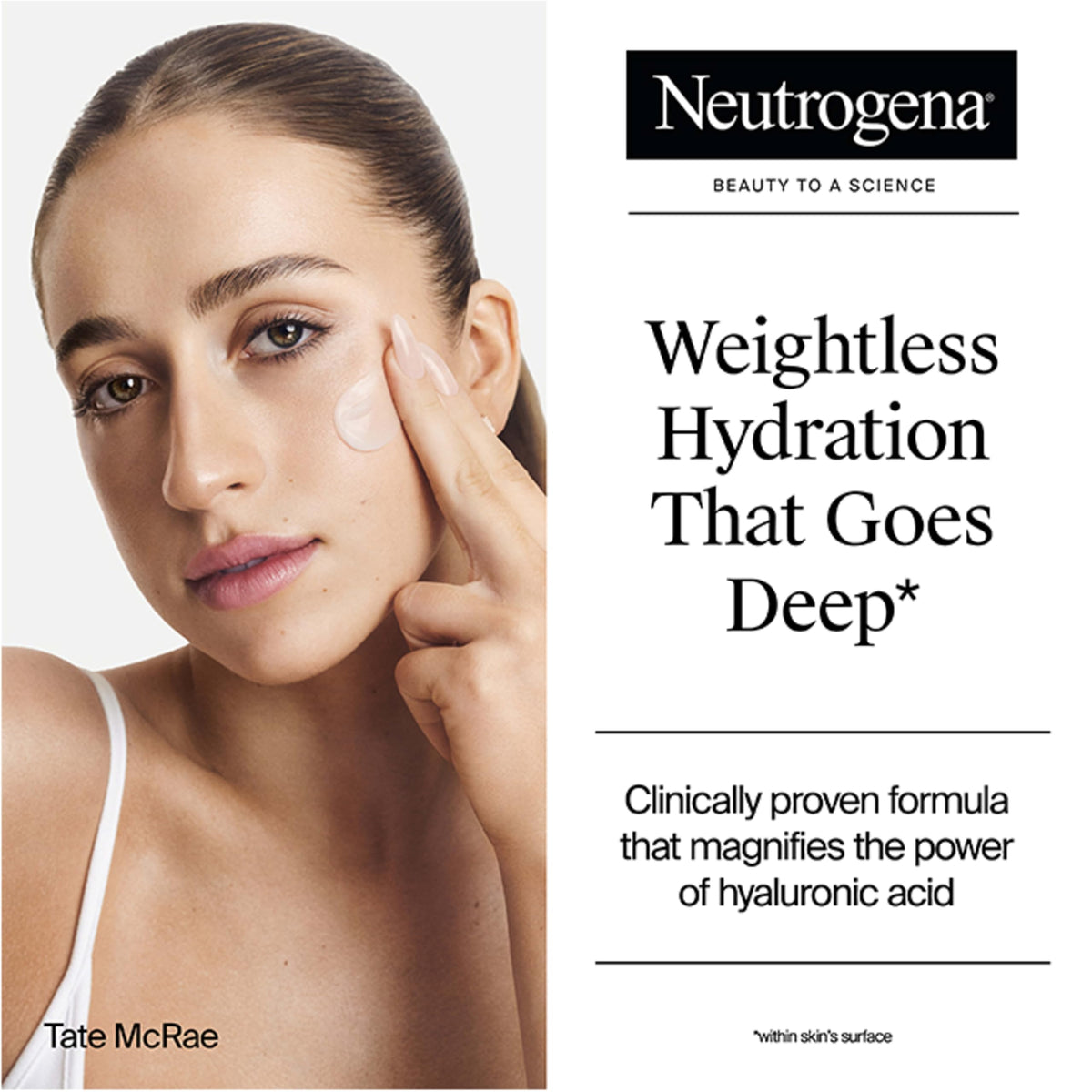 Neutrogena Water Gel open jar texture close-up showing lightweight gel