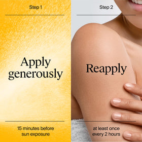 Neutrogena mist resisting water splash to show 80-minute water-resistant benefit