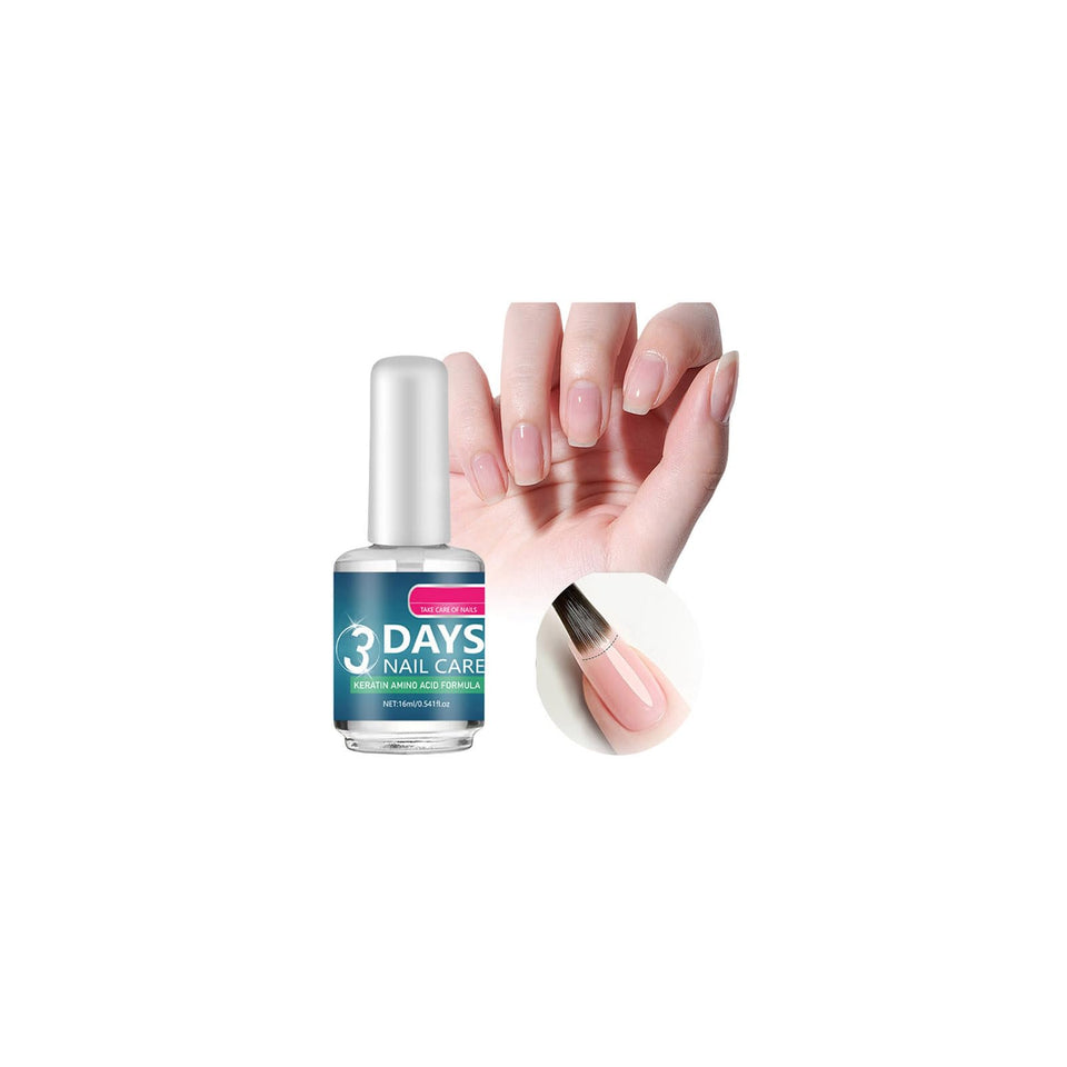 New Cover front bottle view showing clear keratin polish and compact design