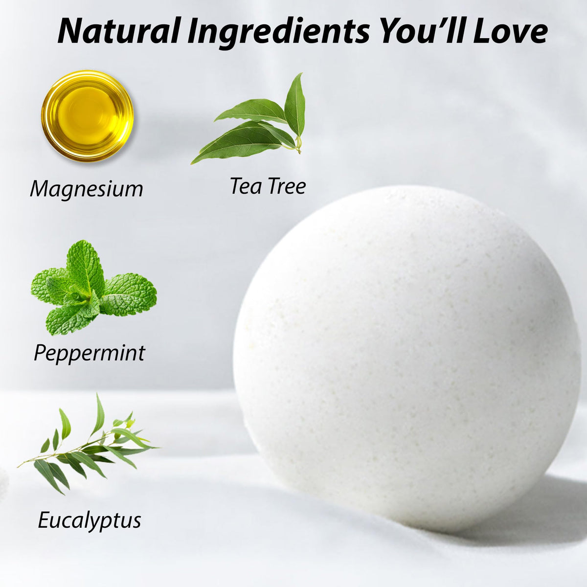 New Miuz bath bomb dissolving in tub demonstrating foamy, aromatic relaxation
