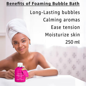 New Miuz pouring foam into tub illustrating long-lasting lather benefit
