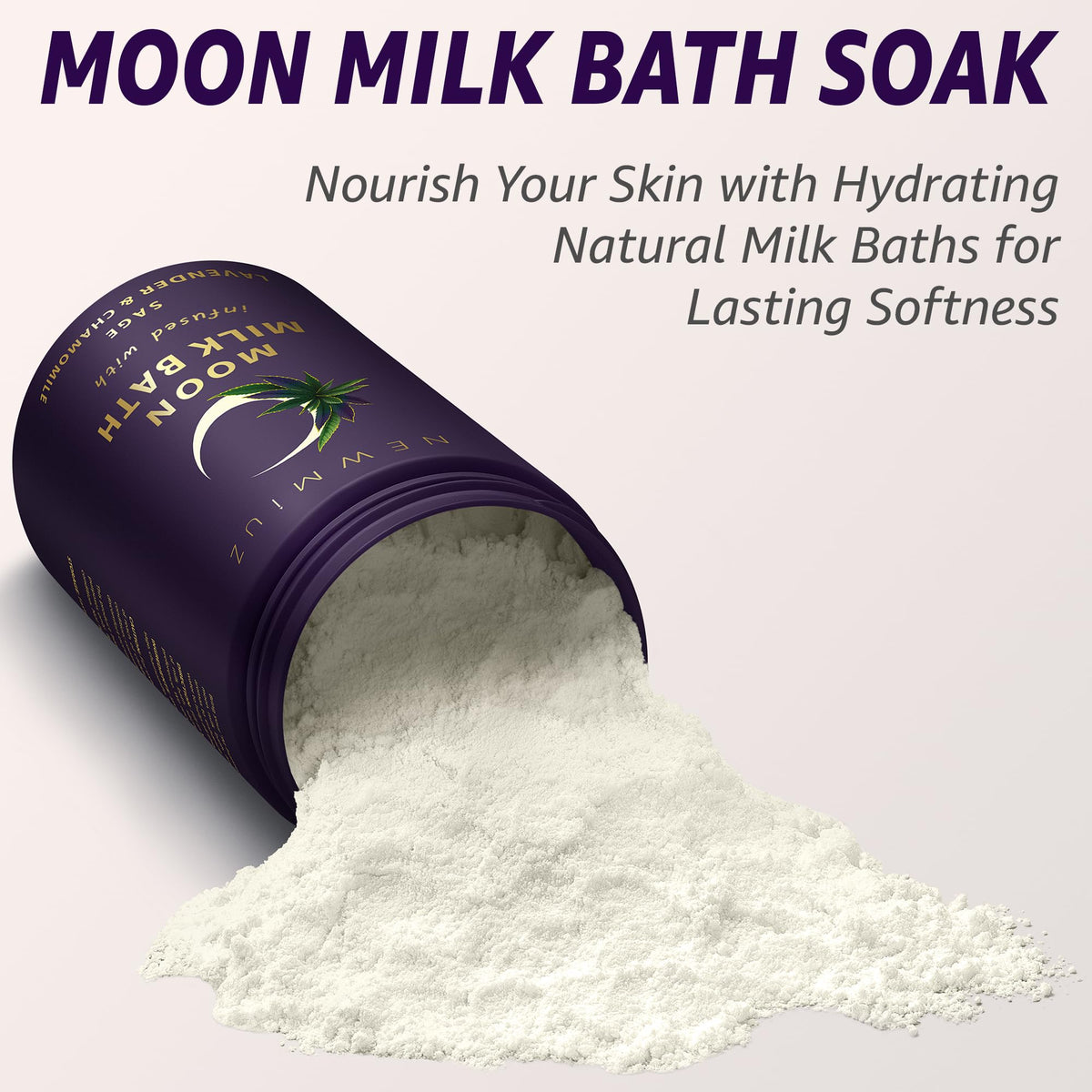 New Miuz dissolved into milky bath water showing skin-softening benefit
