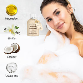 Close-up of ingredients and magnesium crystals, highlighting New Miuz nourishing benefits