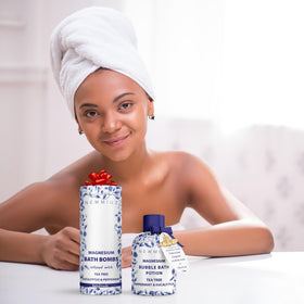 New Miuz natural ingredients display with tea tree, eucalyptus and peppermint benefits