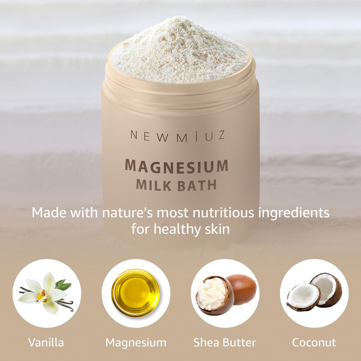New Miuz powder texture close-up highlighting smooth blend for quick dissolution