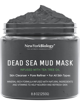 New York Biology front jar view showing label and jar benefit of clean skin
