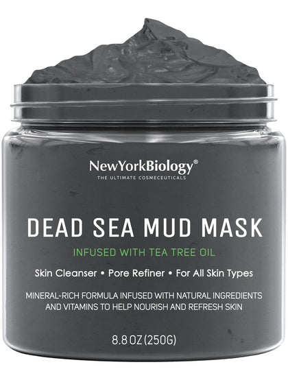 New York Biology front jar view showing label and jar benefit of clean skin