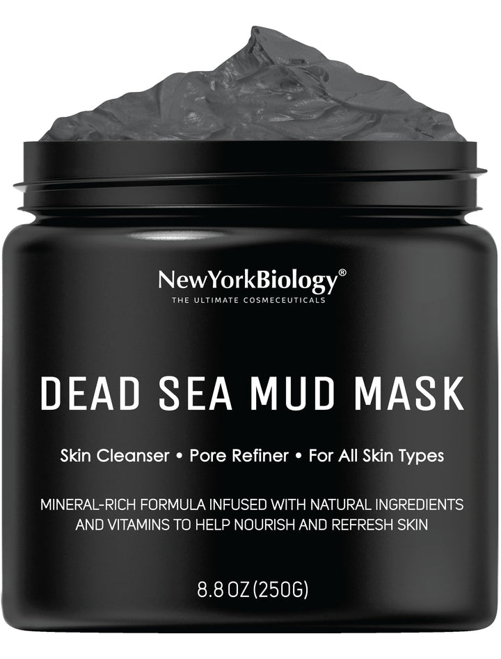 New York Biology jar front view showing label and spa-quality packaging benefit