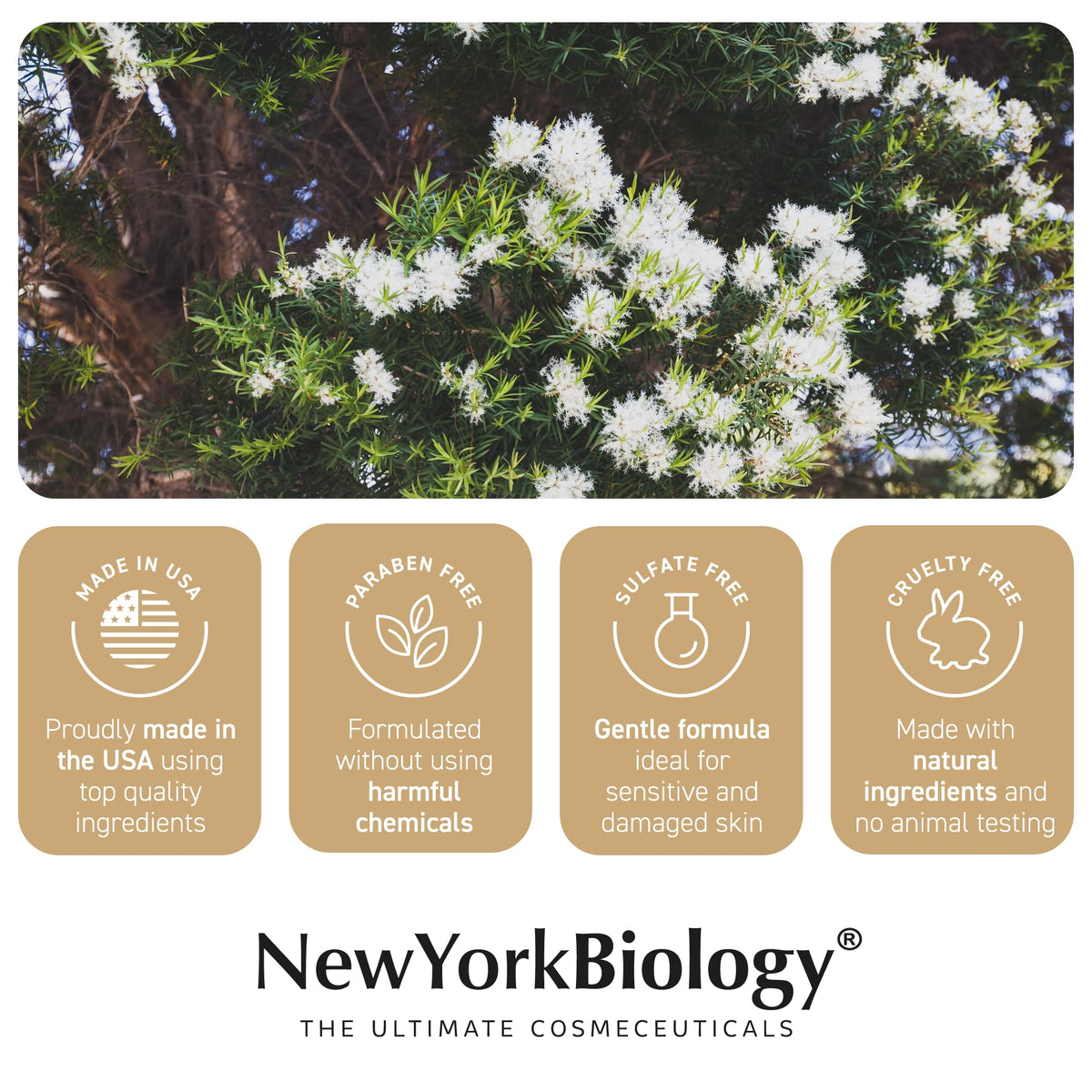 New York Biology open jar displaying creamy consistency for deep moisturization