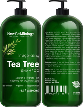 New York Biology bottle close-up displaying label and pump for easy dispensing benefit