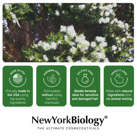 New York Biology before and after hair photo showing clearer scalp