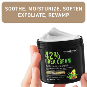 New York Biology cream texture close-up illustrating rich moisturizing feel