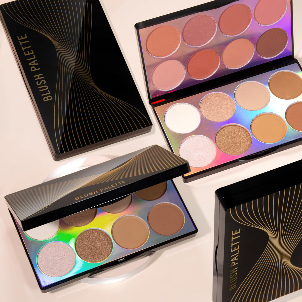 NewBang palette on a travel vanity showing compact all-in-one kit convenience benefit