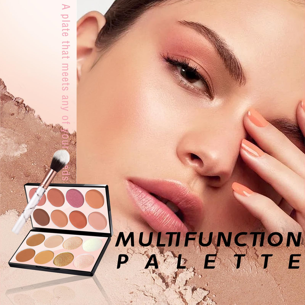 NewBang open palette displaying all 16 shades for versatile makeup looks benefit