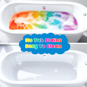 NEWFEIFAN child playing with foamy bath scene demonstrating joyful use benefit: fun supervised bath time