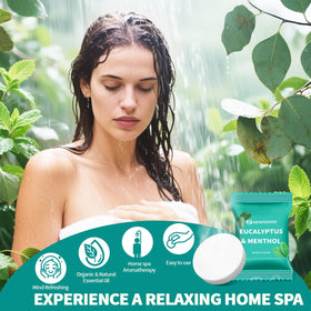 NEWFEIFAN steamer in shower releasing eucalyptus vapor for invigorating scent