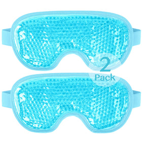 NEWGO front view of blue 2-pack mask showing packaging and color, highlights portability