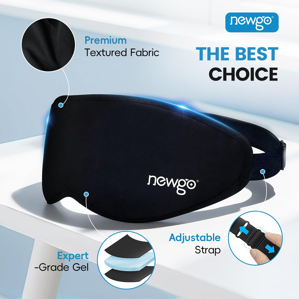 NEWGO worn by a person resting demonstrating comfort and improved relaxation