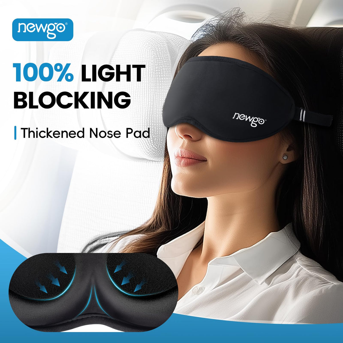 NEWGO strap and adjustment detail showing secure fit and customizable comfort