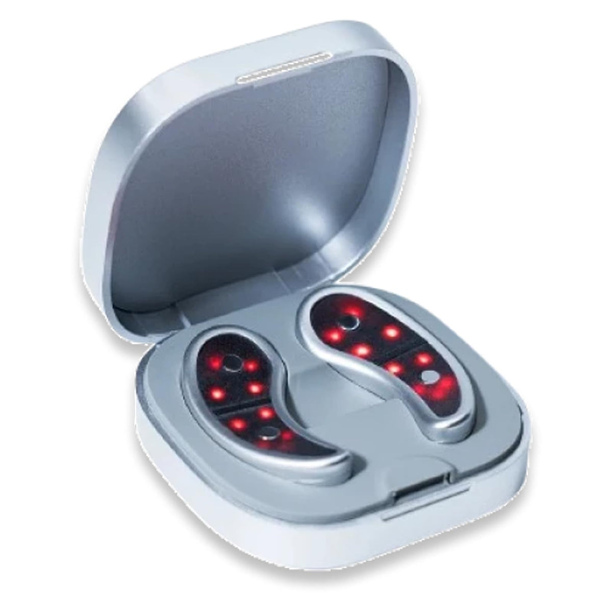 Newtiful device front view showing compact red light therapy design benefit portability