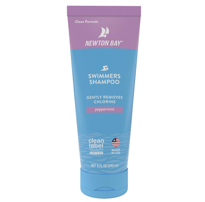 Newton Bay front tube showing product and benefits