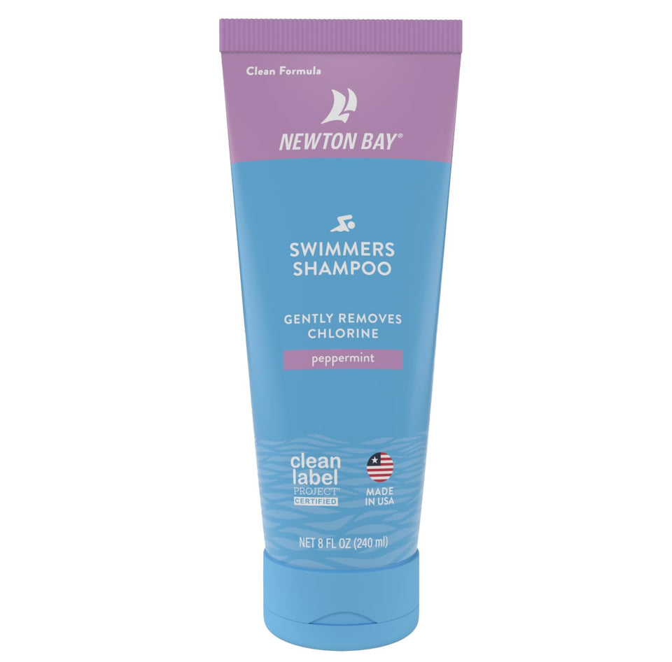 Newton Bay front tube showing product and benefits