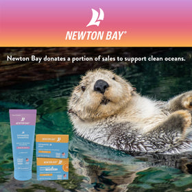 Newton Bay packaging close-up highlighting made in USA and certification