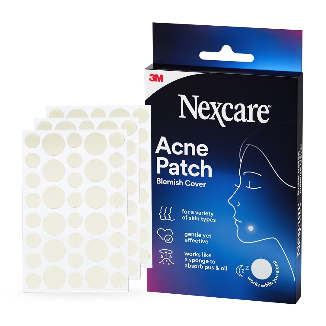 Nexcare front packaging showing 108-count acne covers and brand benefit