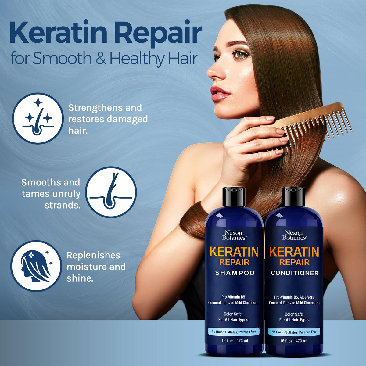 Nexon Botanics conditioner creamy texture pouring for detangling and softness