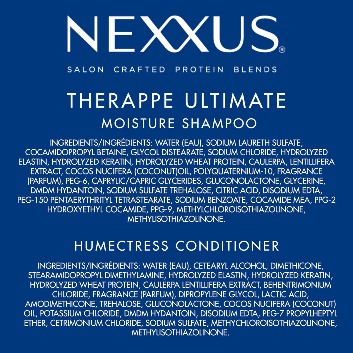 Hair after Nexxus treatment showing smooth, moisturized finish benefit