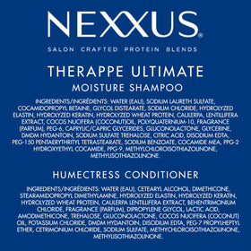 Hair after Nexxus treatment showing smooth, moisturized finish benefit