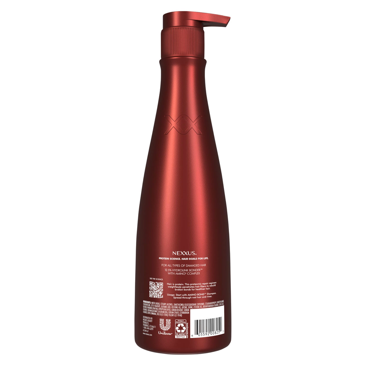 Nexxus conditioner back label details showing ingredients and directions