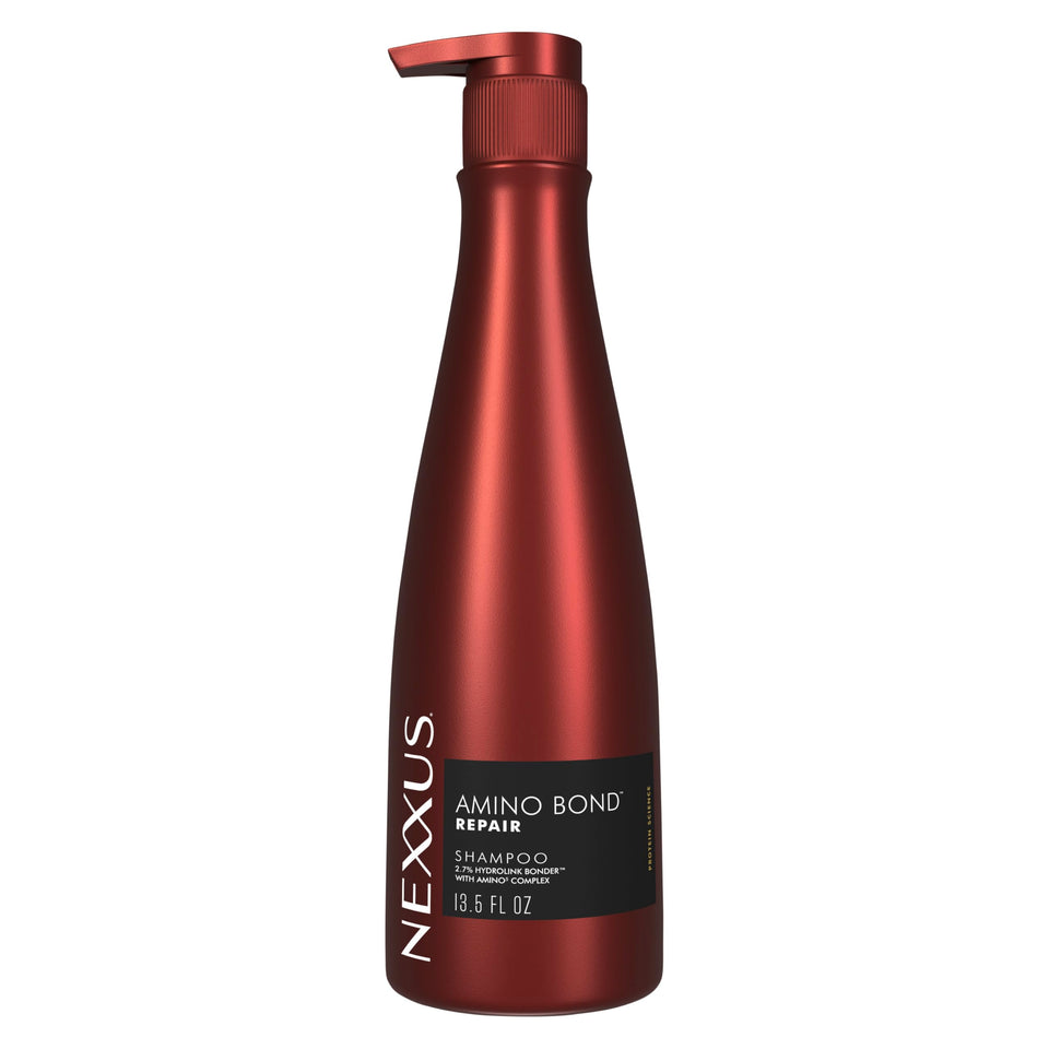 Nexxus front bottle view showing product and strong bond-repair benefits