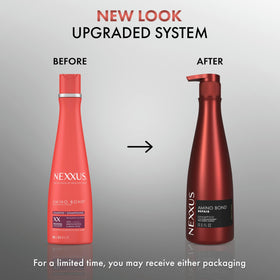 Nexxus dispensing shampoo into hand creating lather for cleansing action