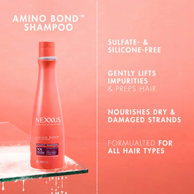 Nexxus Amino Bond conditioner texture close-up showing creamy consistency for deep penetration