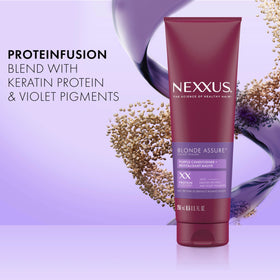Nexxus before and after tone comparison reducing brassiness visibly