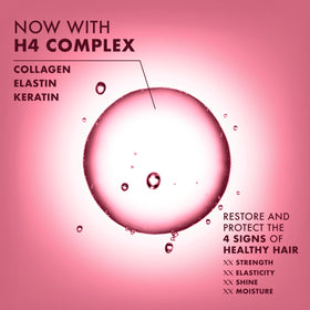 Applying Nexxus purple shampoo to wet blonde hair for brass control