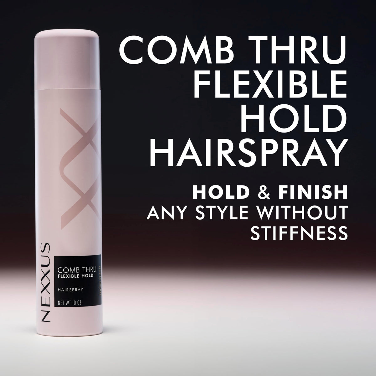 Nexxus label close-up highlighting protein-protective STYLEPROTECT Technology benefit
