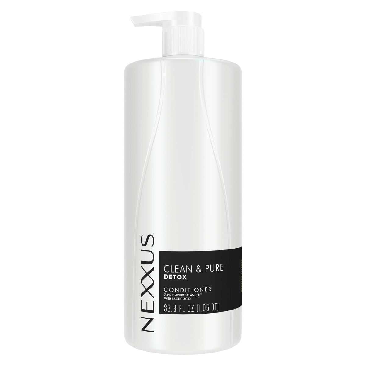 Nexxus bottle front packaging showing product benefits and size