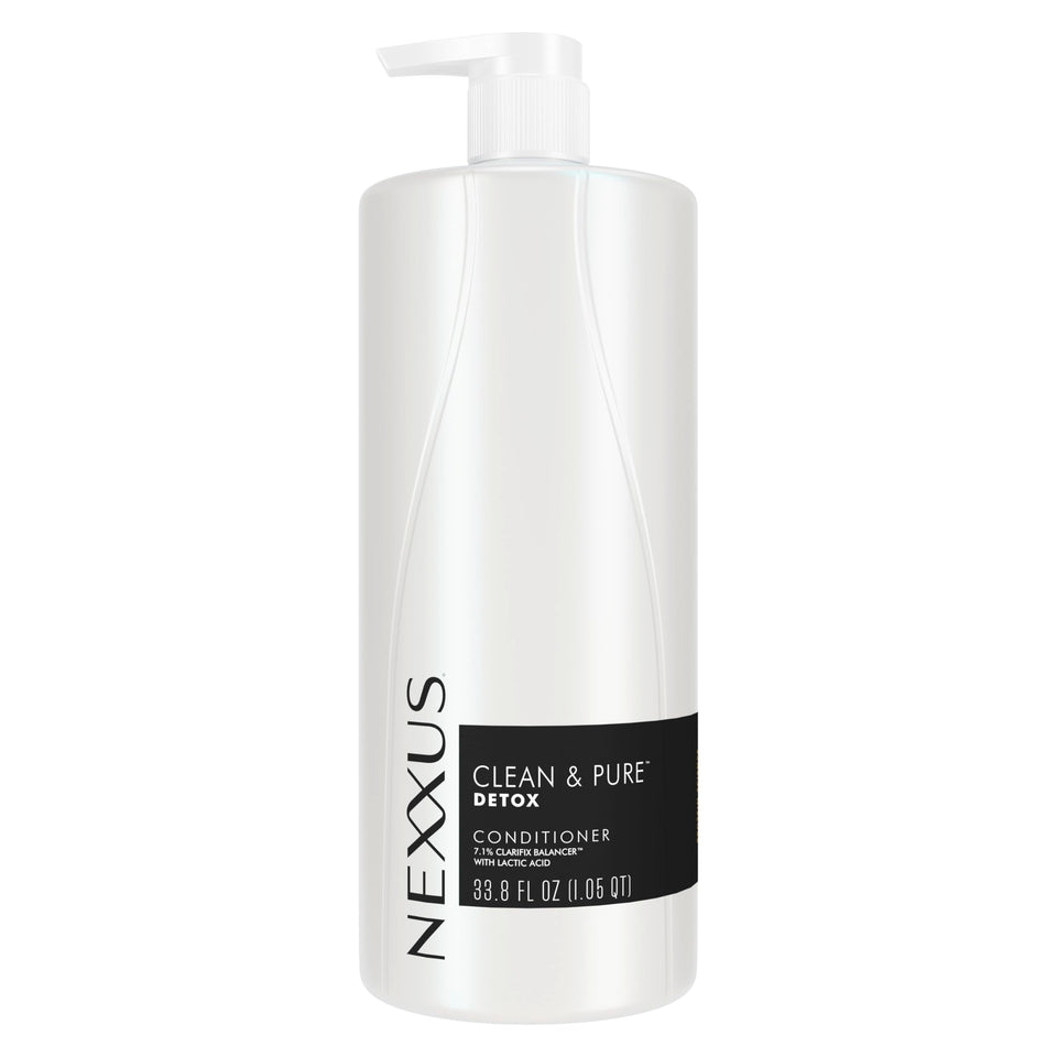 Nexxus bottle front packaging showing product benefits and size